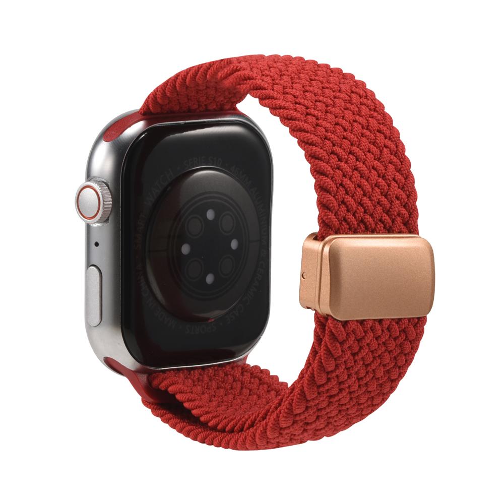 Loop Nylonarmband für Apple Watch 1-11/SE1-3/Ultra1-3 - 42/44/45/49mm in Rot - Universal