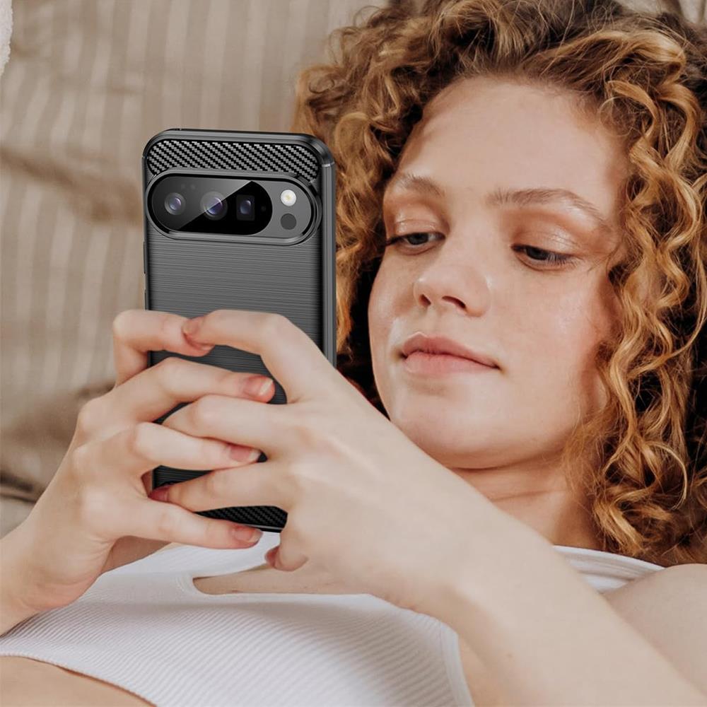 Carbon Brush TPU für Google Pixel 10 Pro XL in Schwarz