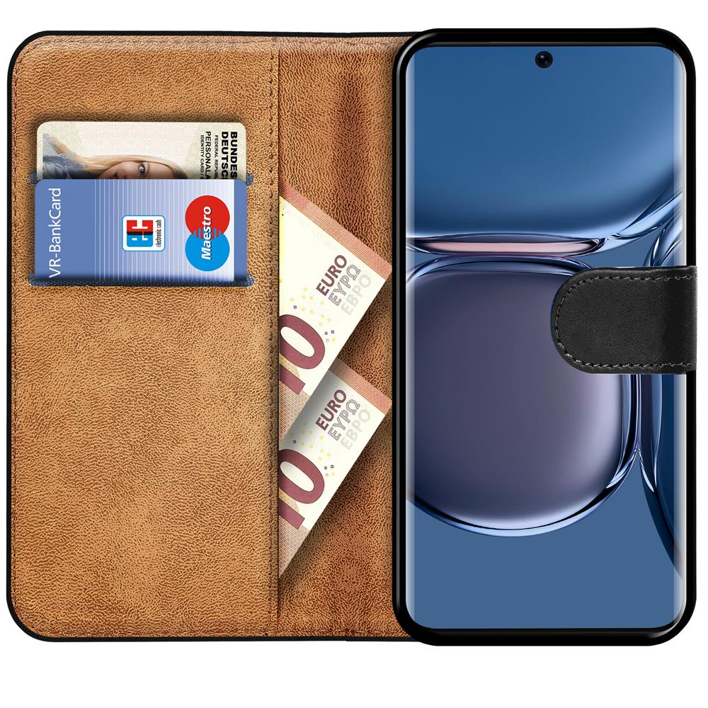 Basic Wallet für Huawei P50 Pro in Schwarz