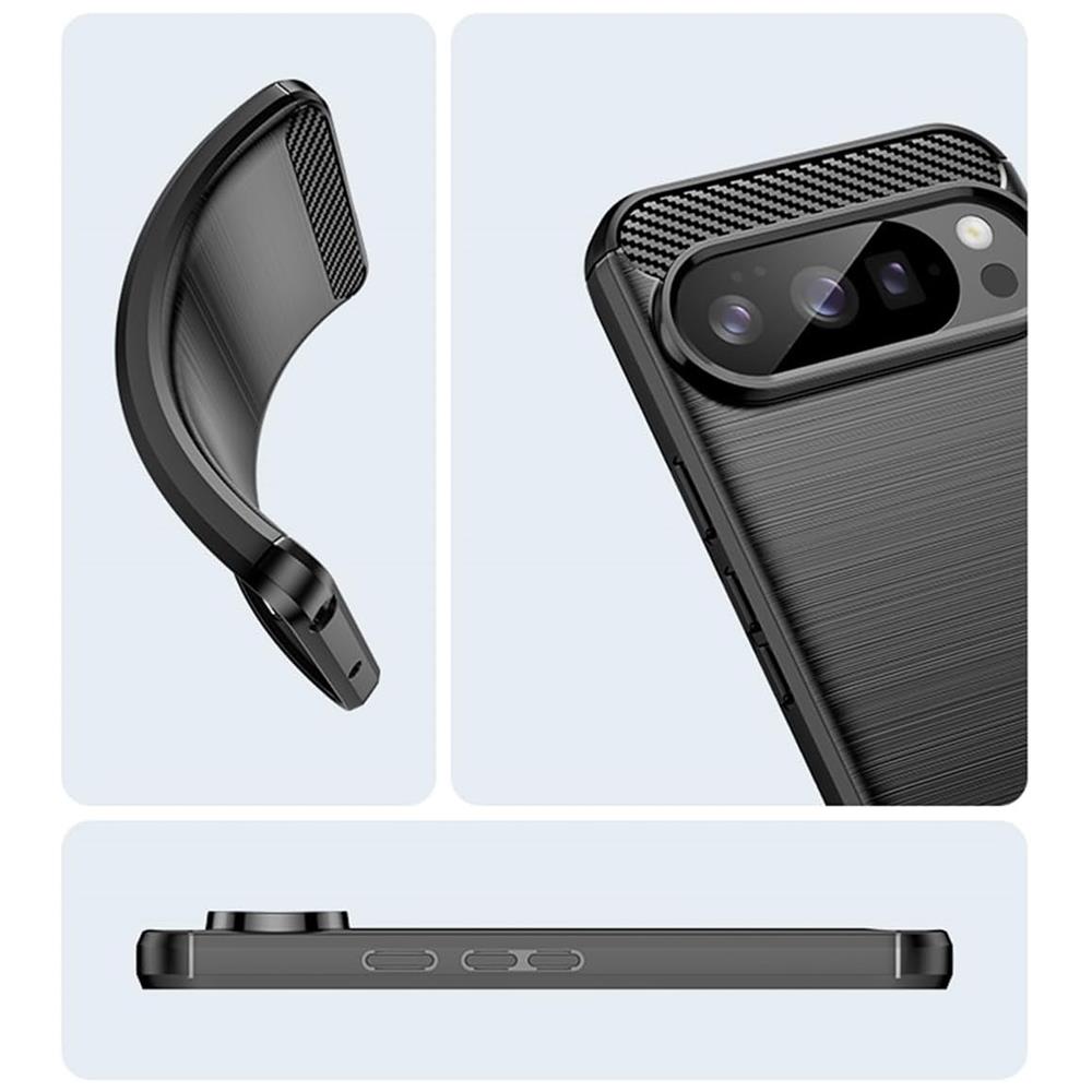Carbon Brush TPU für Google Pixel 10 Pro XL in Schwarz