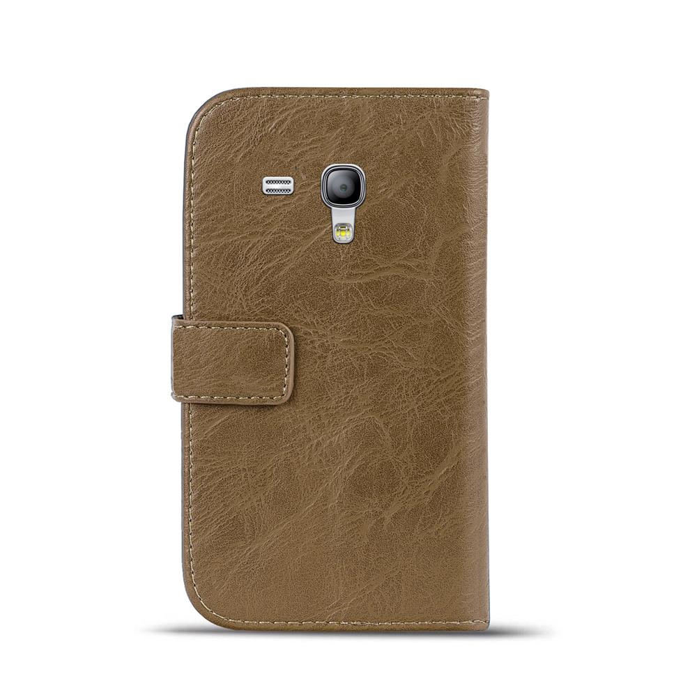 Retro Wallet für Samsung Galaxy S3 Mini in Mocca