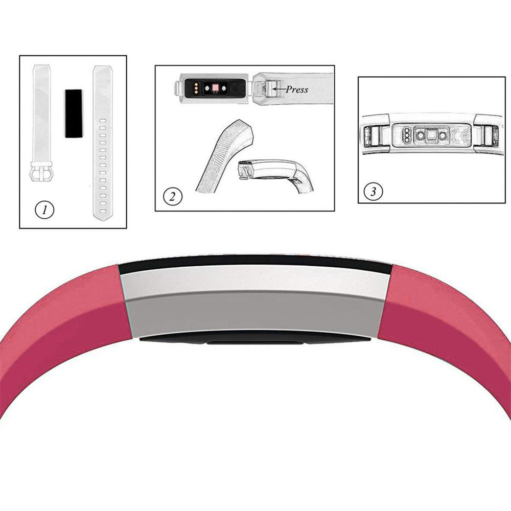 Fitnessarmband TPU für Fitbit Alta / HR - Größe S in Pink