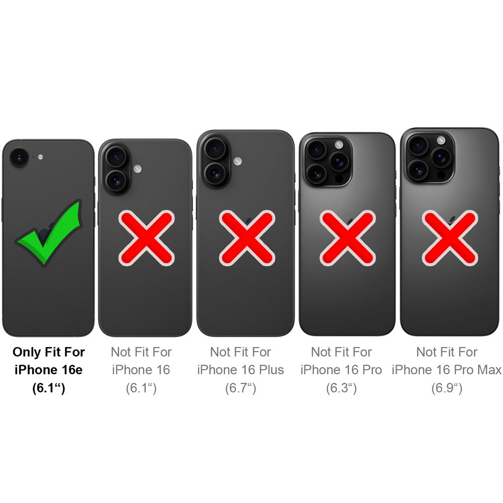 Magnetic Wallet für Apple iPhone 16e in Braun