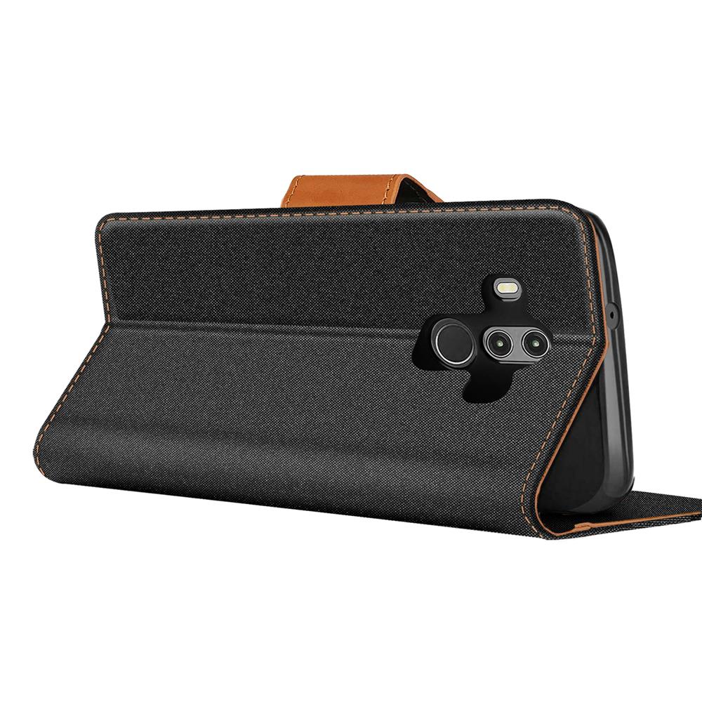Textil Wallet für Huawei Mate 10 Pro in Schwarz