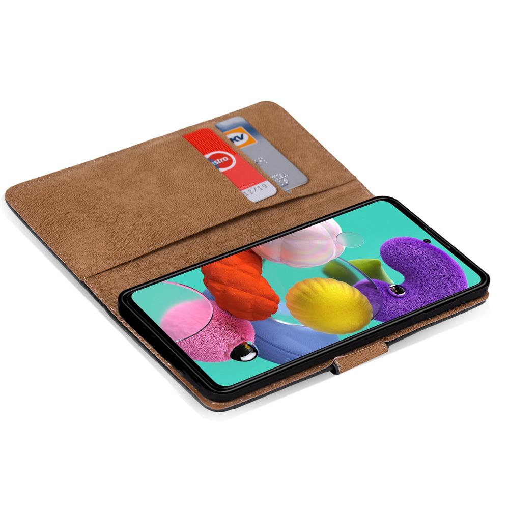 Basic Wallet für Samsung Galaxy A71 in Schwarz