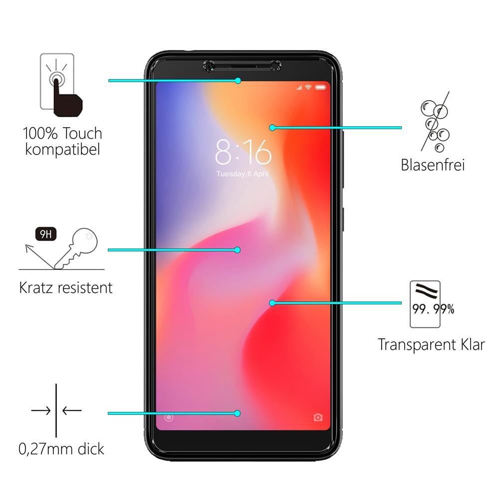 Glas 2in1 für Xiaomi Redmi 6A