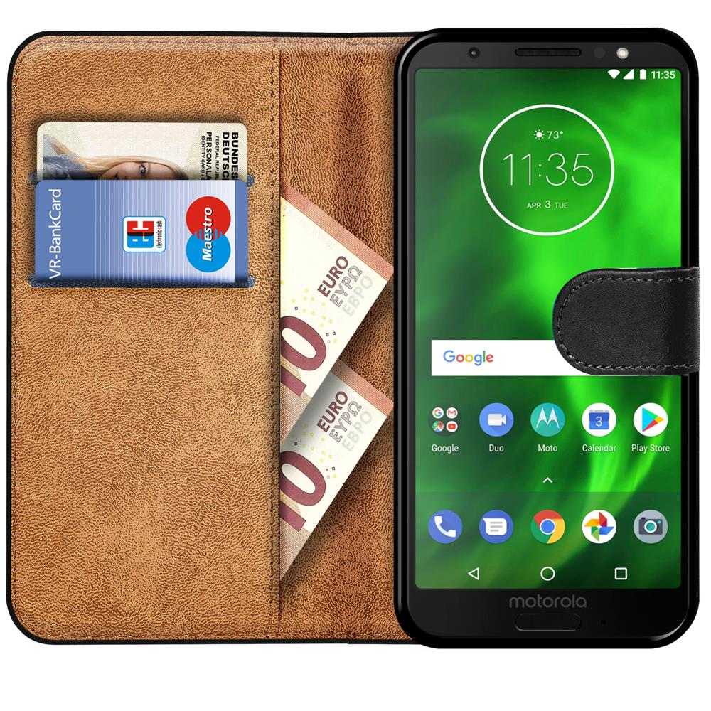 Basic Wallet für Motorola Moto G6 Plus in Schwarz