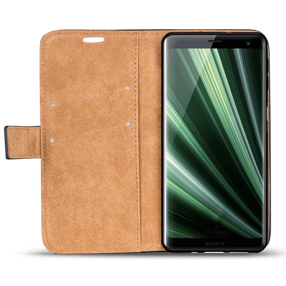 Retro Wallet für Sony Xperia XZ3 in Schwarz