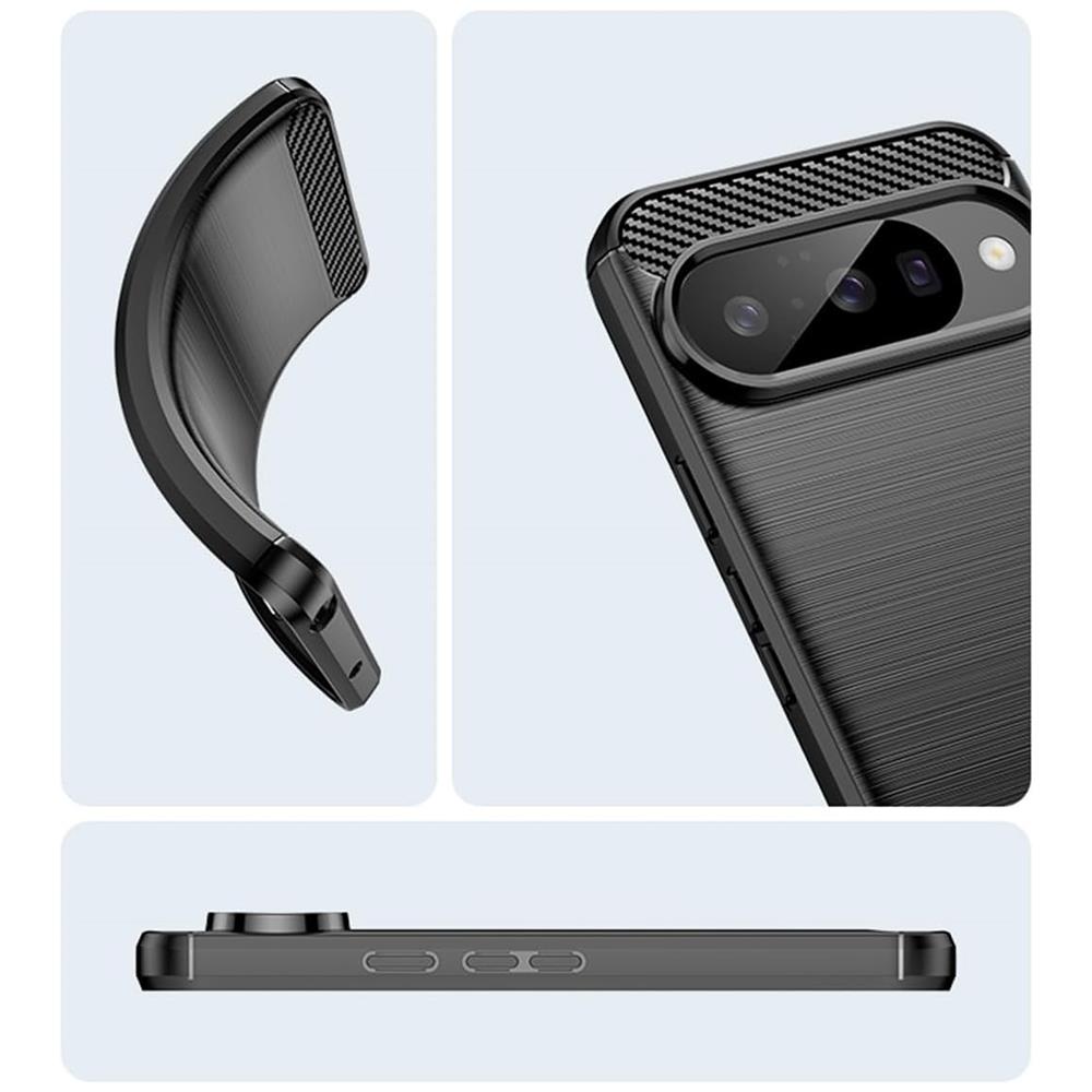 Carbon Brush TPU für Google Pixel 10 in Schwarz