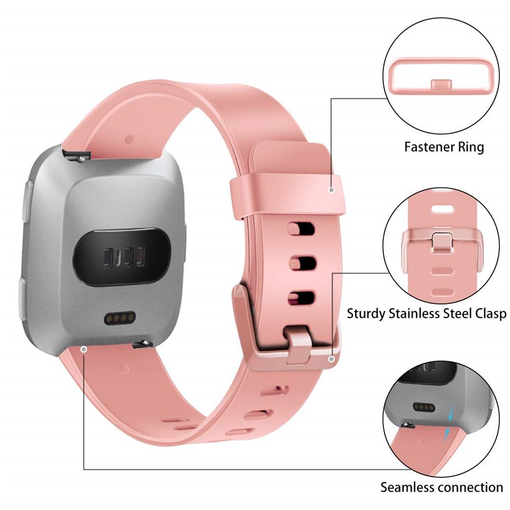 Fitnessarmband TPU für Fitbit Versa / Lite - Größe S in Braun