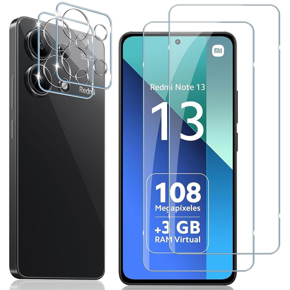 4in1 Glas Set für Xiaomi Redmi Note 13 (4G)
