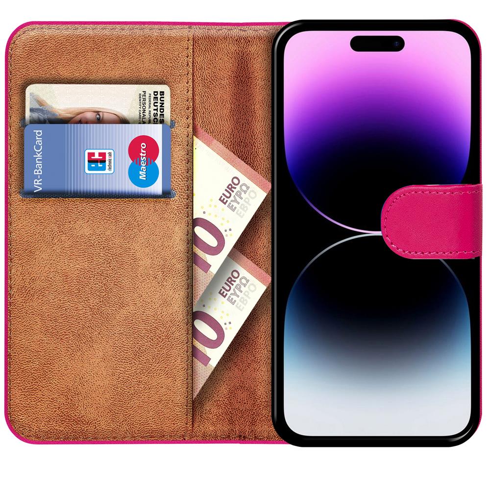 Basic Wallet für Apple iPhone 14 Pro Max in Pink