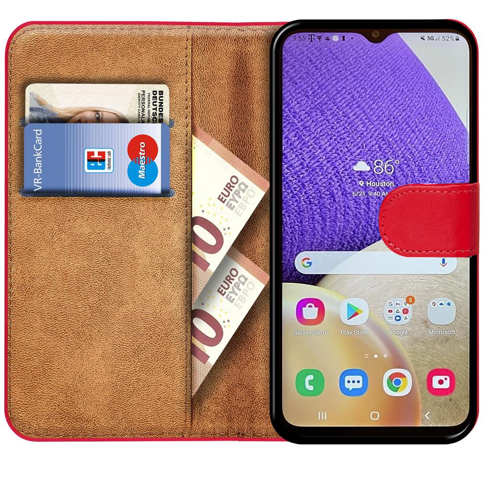 Basic Wallet für Samsung Galaxy A34 5G in Rot