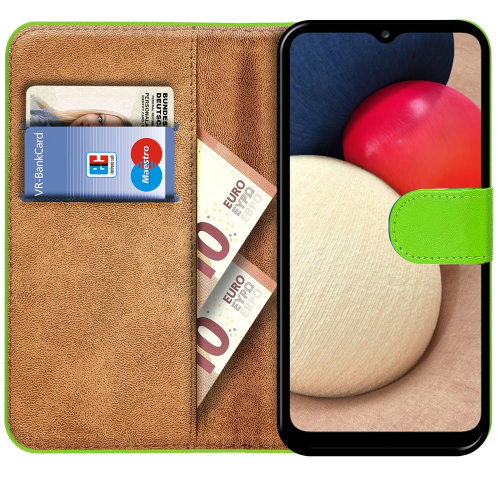 Basic Wallet für Samsung Galaxy A12 / M12 in Grün