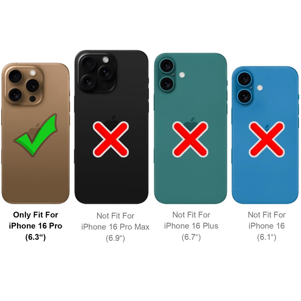 Magnetic Wallet für Apple iPhone 16 Pro in Violett