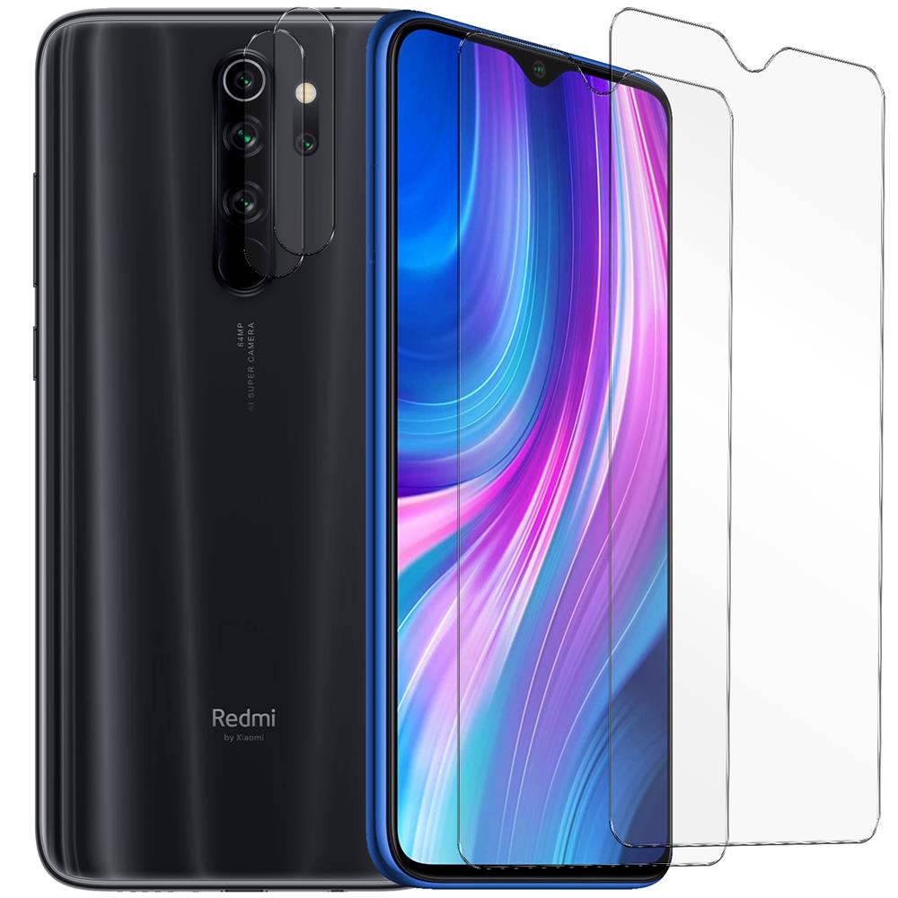 4in1 Glas Set für Xiaomi Redmi Note 8 Pro