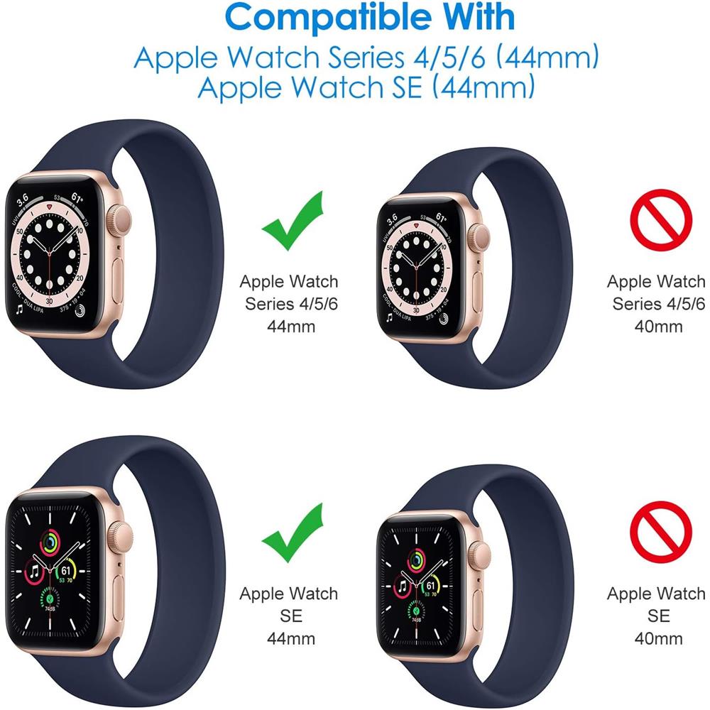 Silikon Hülle Full TPU für Apple Watch 4 - 6 / SE - 44mm