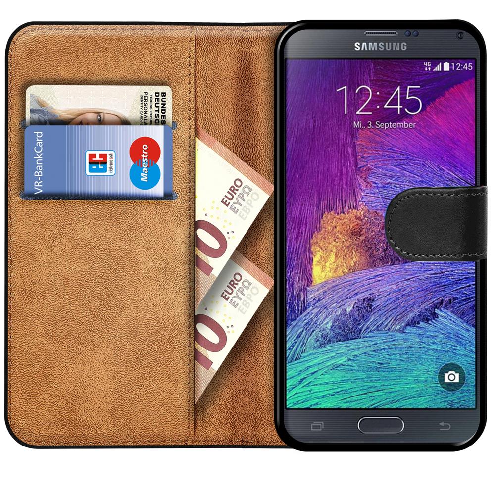 Basic Wallet für Samsung Galaxy Note 4 in Schwarz