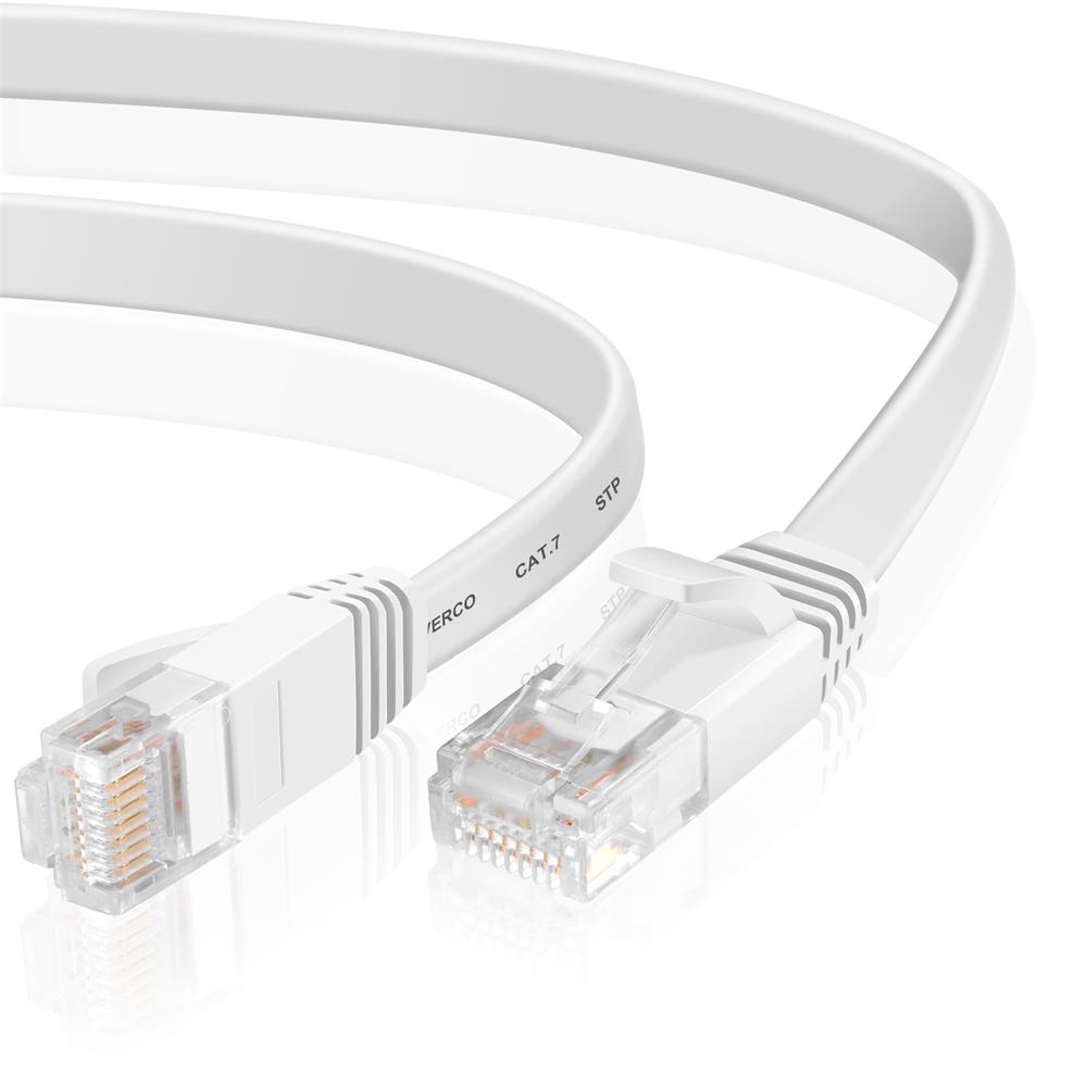 Patch FLAT Kabel Cat6 - PC-Flat-600A - 8M in Weiss