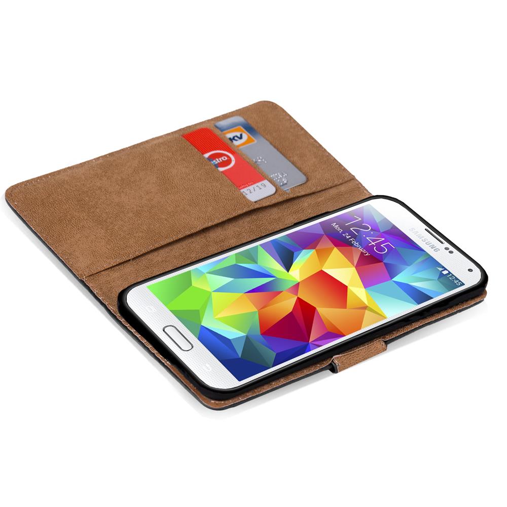 Basic Wallet für Samsung Galaxy S5 Mini in Schwarz