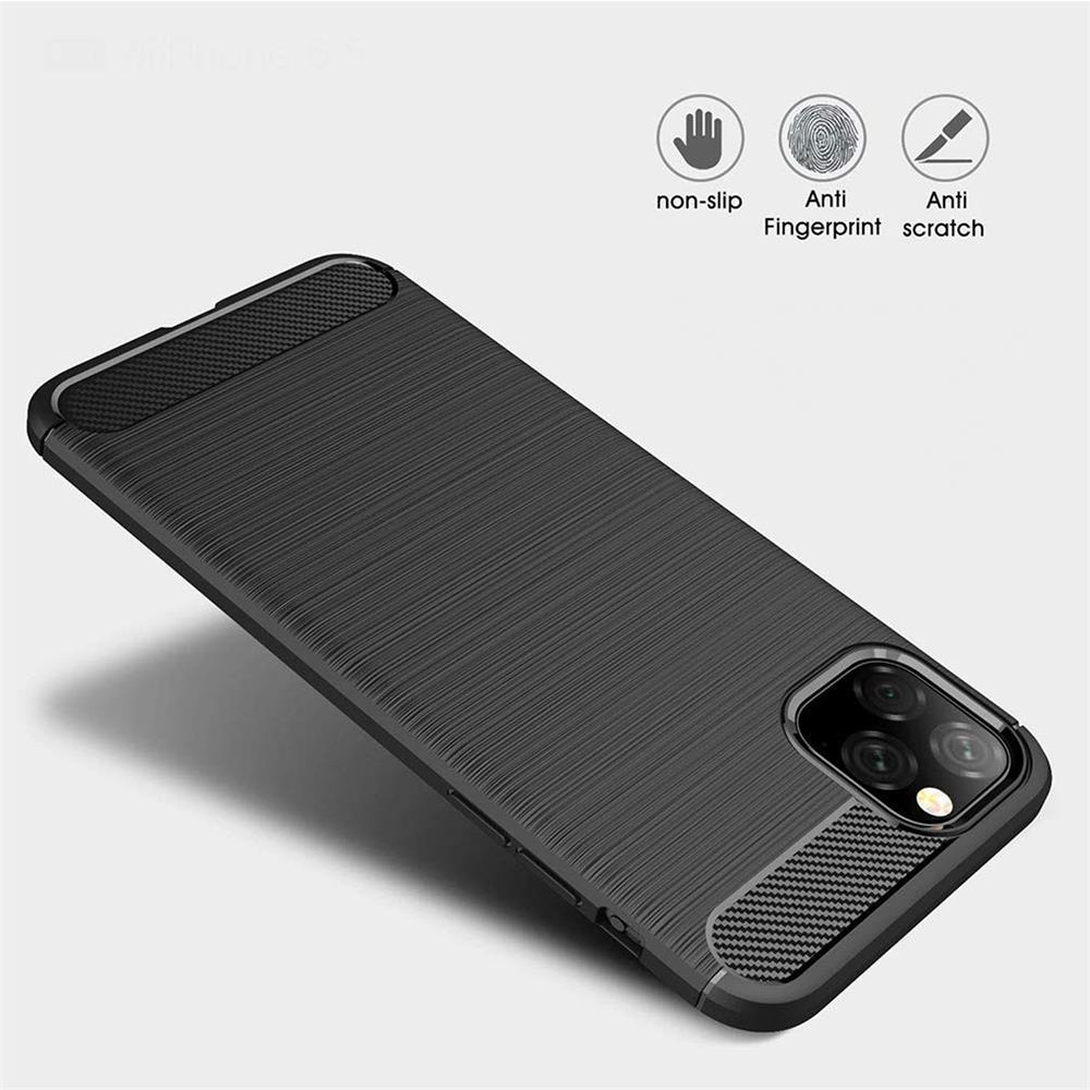 Carbon Brush TPU für Apple iPhone 11 Pro Max in Schwarz
