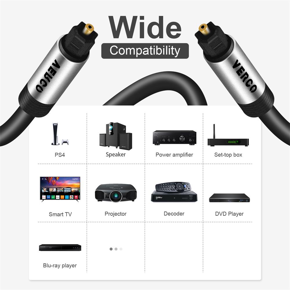 Toslink Kabel PVC - TLK-55W - 7.5M in Schwarz