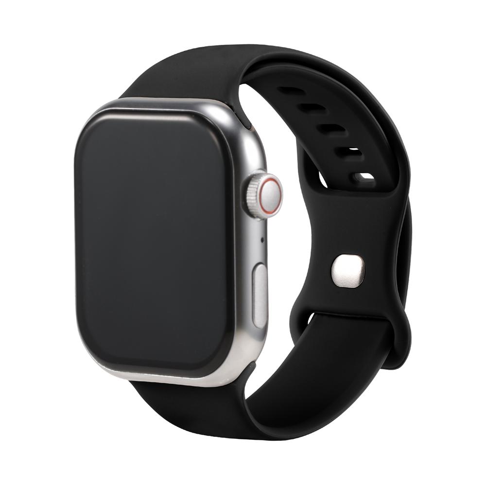Silikonarmband Butterfly Apple Watch 1-11/SE1-3/Ultra1-3 - 42/44/45/49mm in Schwarz - Größe L