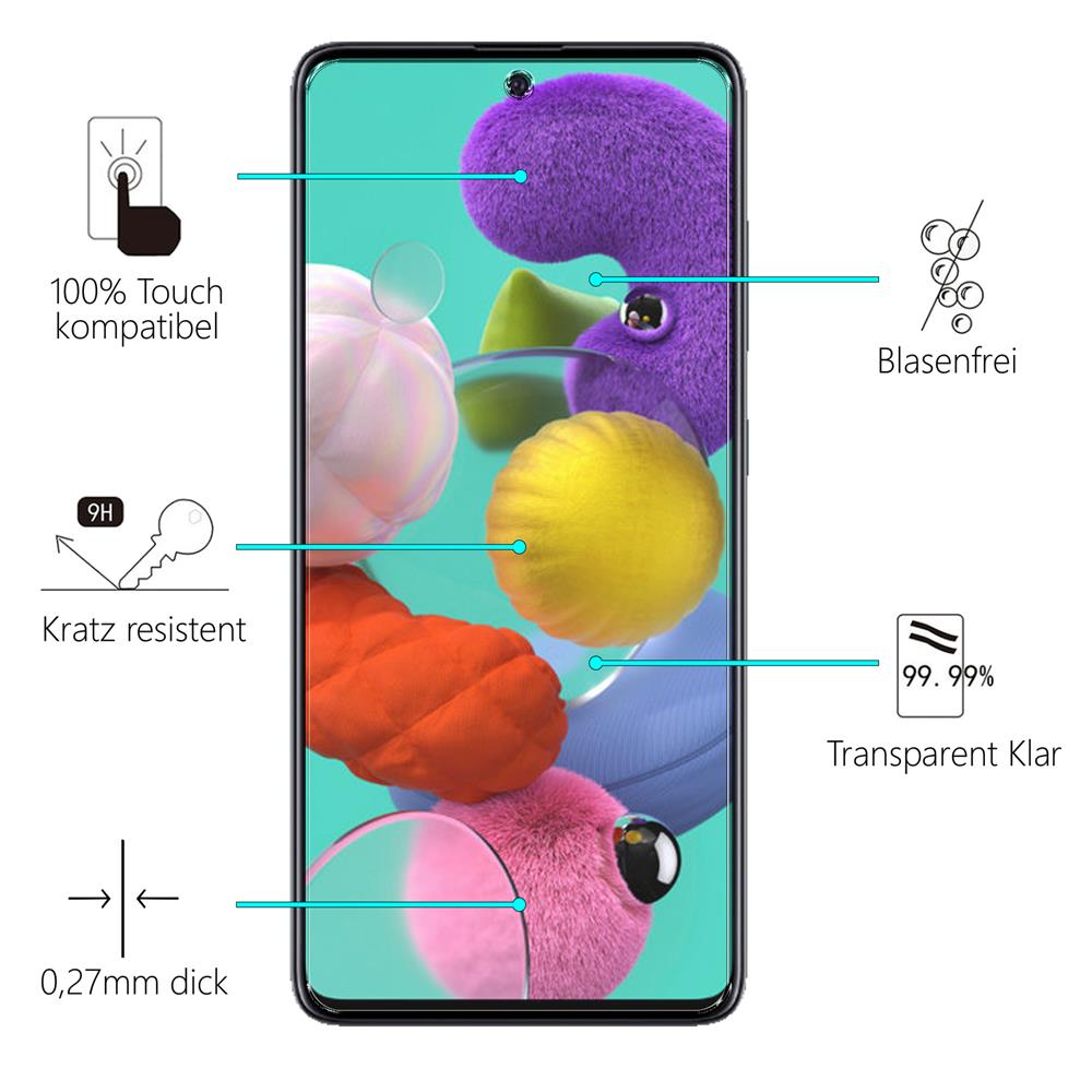 Glas 2in1 für Samsung Galaxy A51
