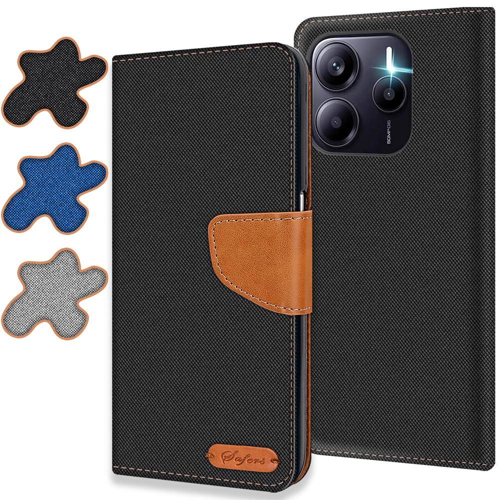 Textil Wallet für Xiaomi Redmi Note 14 5G