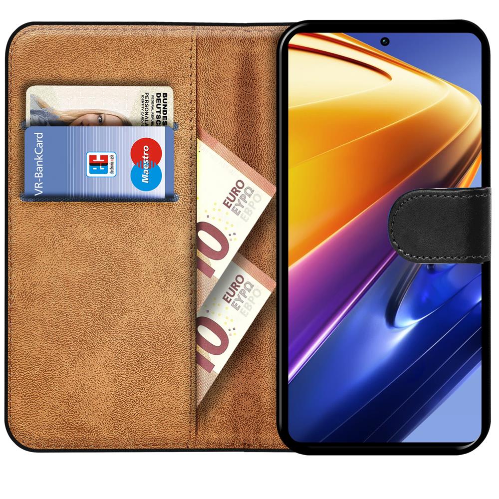 Basic Wallet für Xiaomi Poco X4 Pro 5G in Schwarz