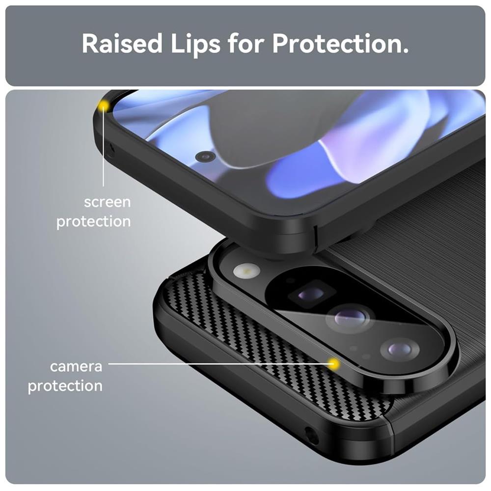 Carbon Brush TPU für Google Pixel 10 Pro XL in Schwarz