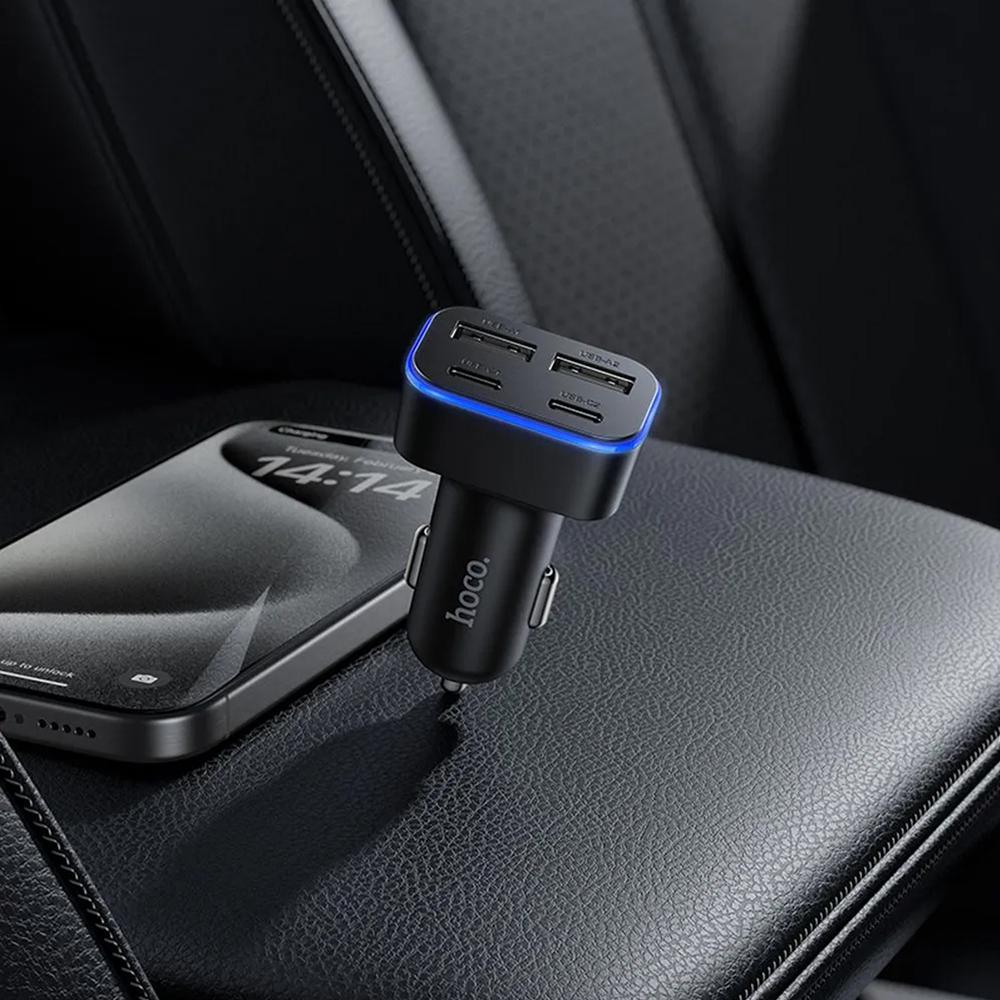 Hoco Kfz-Ladegerät - Z63 2x USB-C/2x USB-A - Schwarz