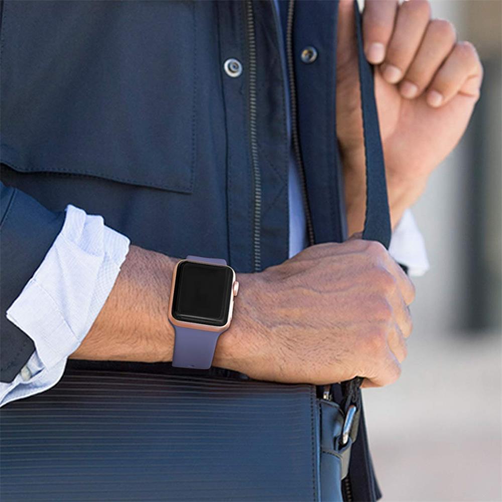 Fitnessarmband TPU für Apple Watch 1-9 - 42/44/45 - Gr. S in Grau