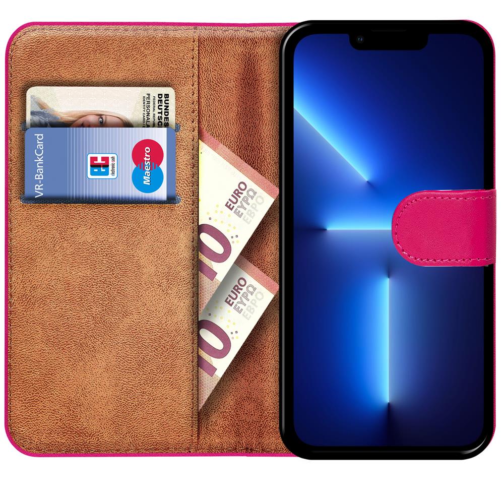 Basic Wallet für Apple iPhone 13 Pro Max in Pink