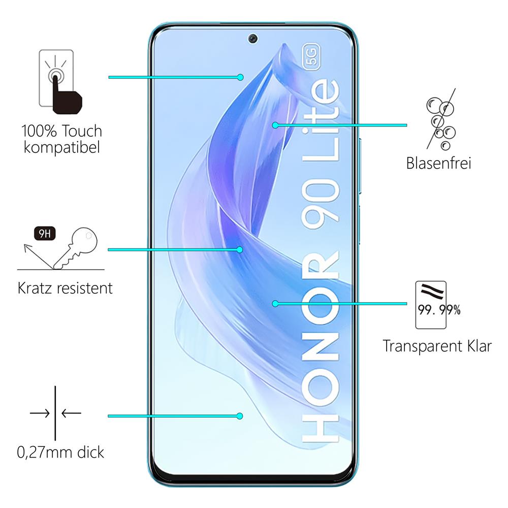 Glas 2in1 für Honor 90 Lite