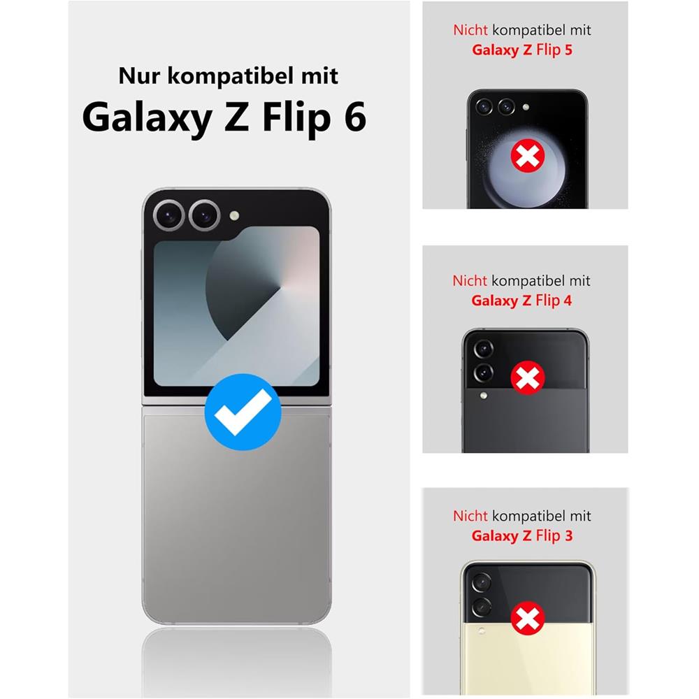 Basic Flip für Samsung Galaxy Z FLIP 6 in Schwarz