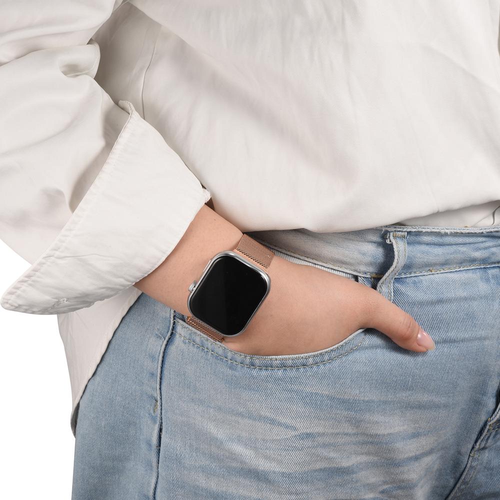 Milanese Edelstahlarmband Apple Watch 1-11/SE1-3/Ultra1-3 - 42/44/45/49mm in Roségold - Universal