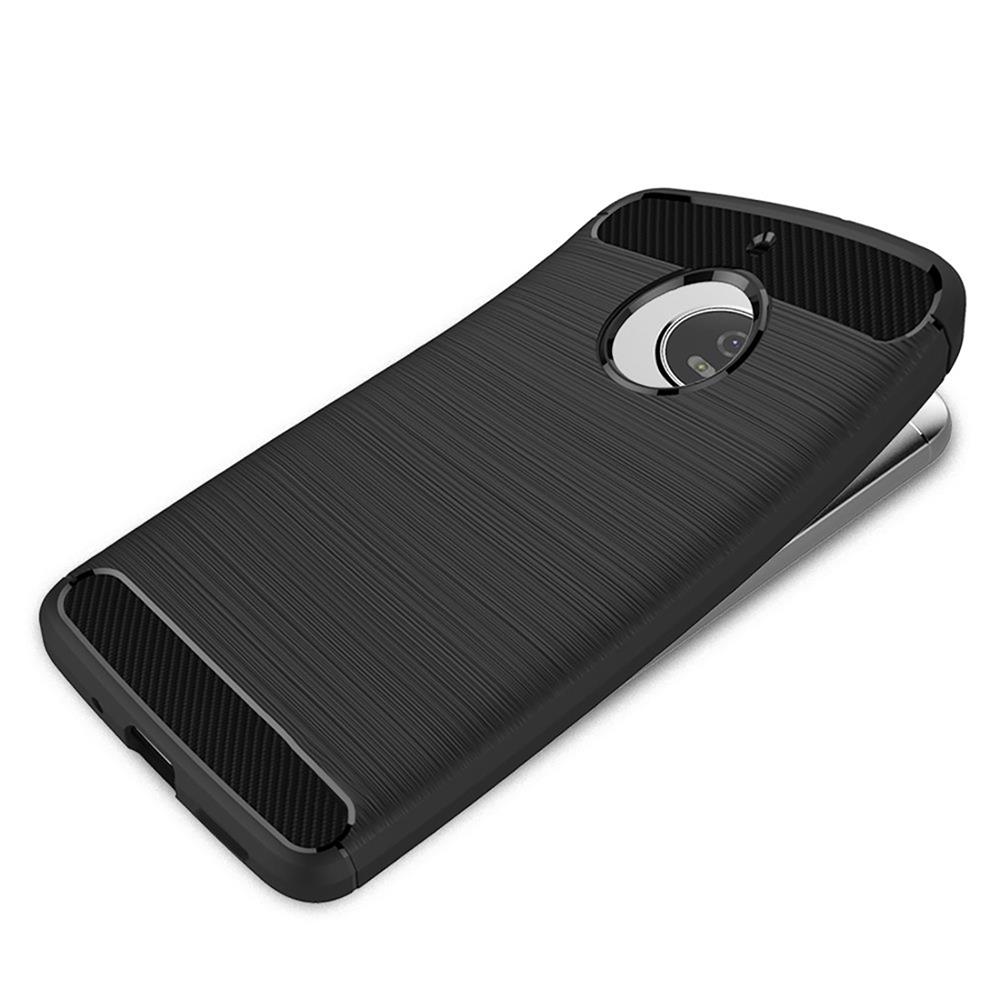 Carbon Brush TPU für Motorola Moto E4 Plus in Schwarz