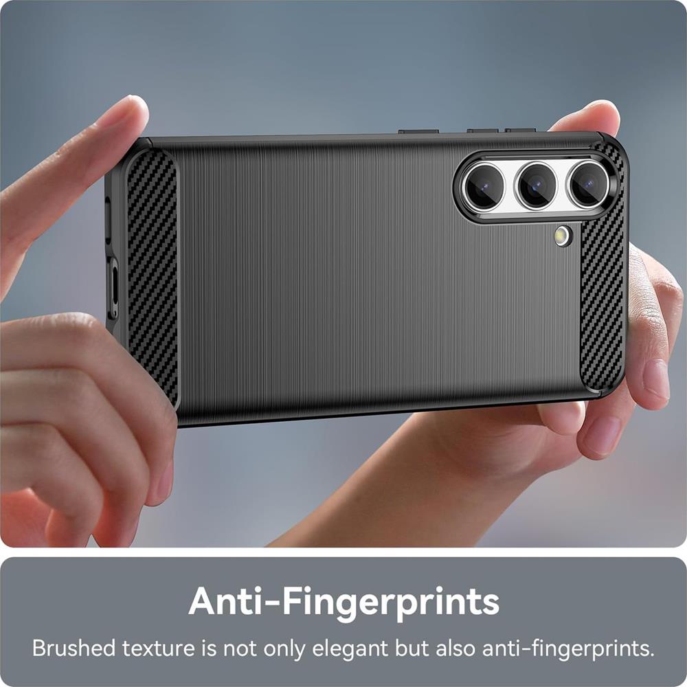 Carbon Brush TPU für Samsung Galaxy S24 FE in Schwarz