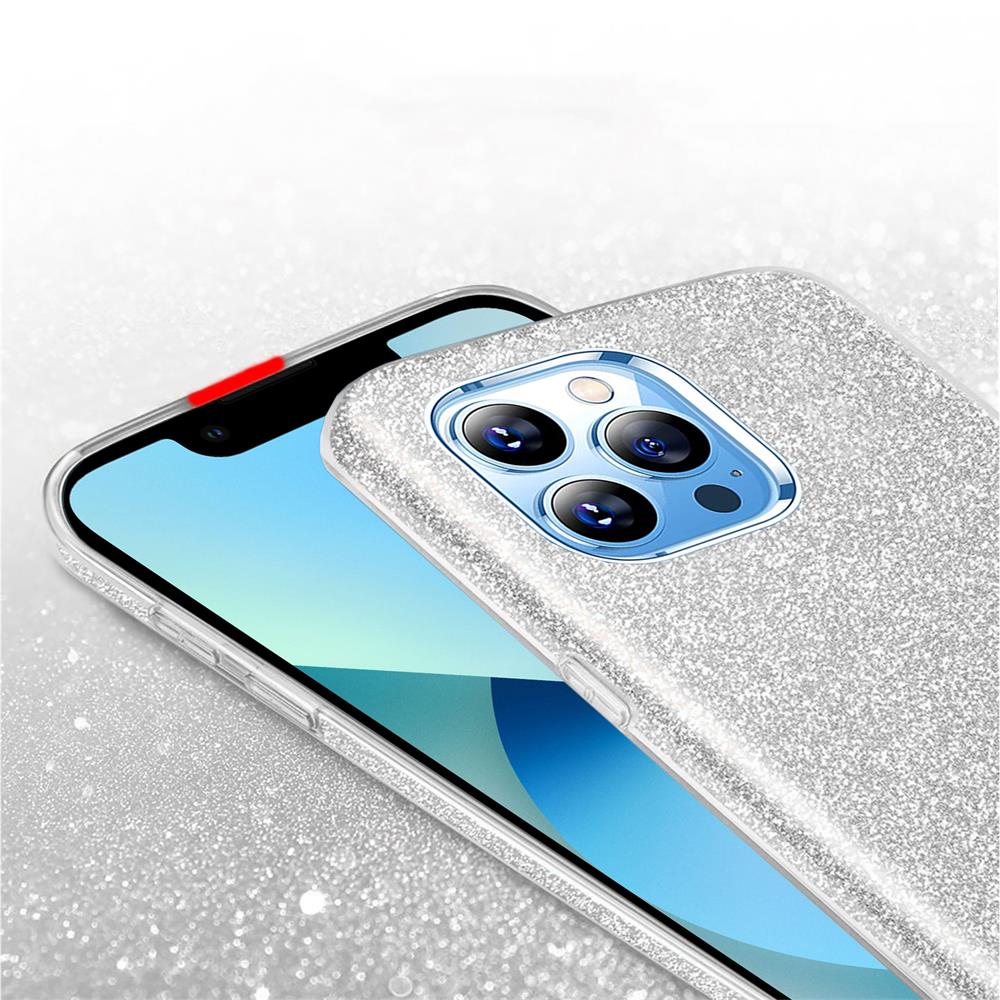 Shiny TPU für Apple iPhone 14 Pro Max in Silber