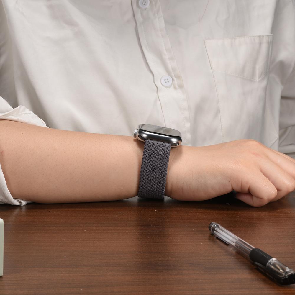 Loop Nylonarmband für Apple Watch 1-11/SE1-3/Ultra1-3 - 42/44/45/49mm in Spacegrau - Universal