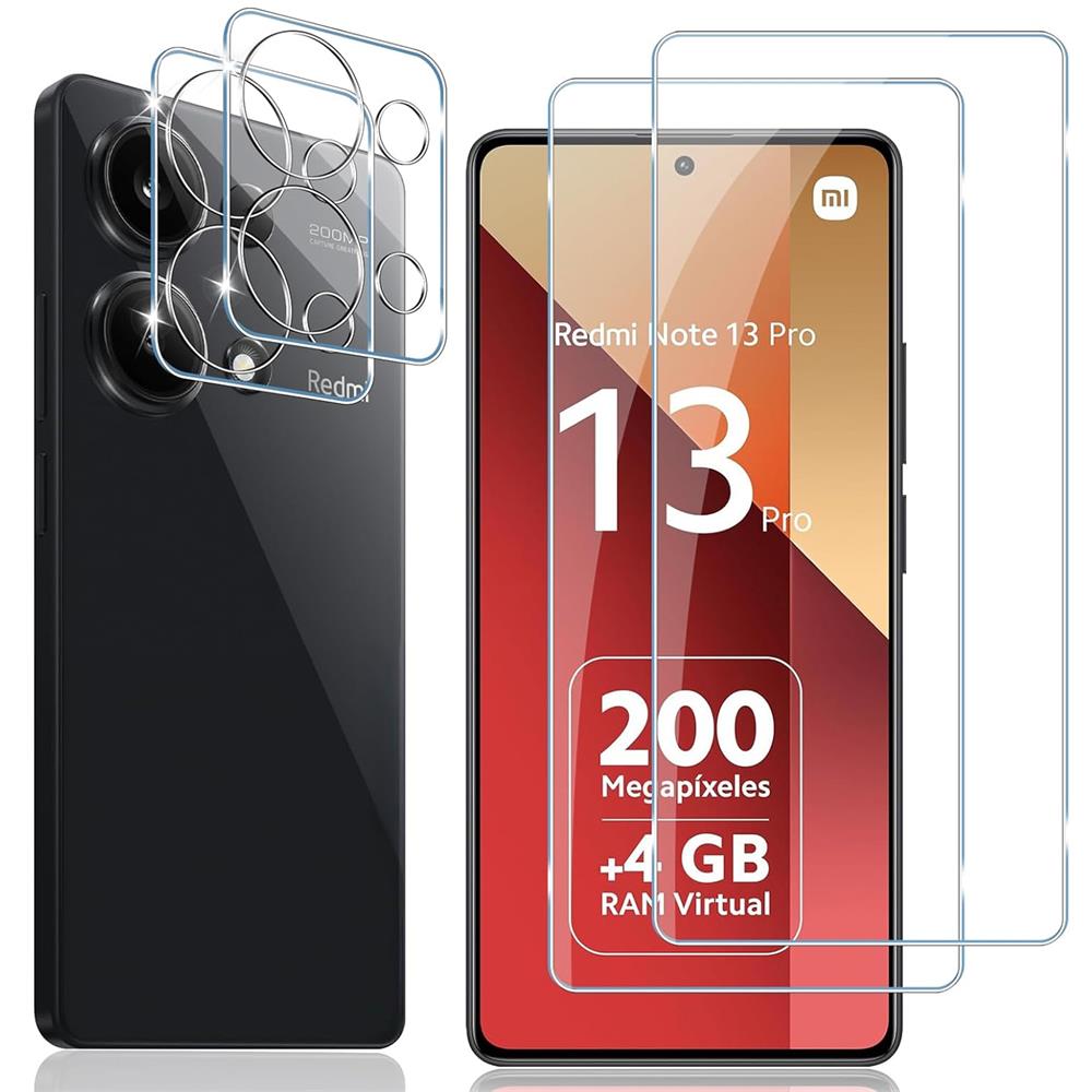 4in1 Glas Set für Xiaomi Redmi Note 13 Pro 5G