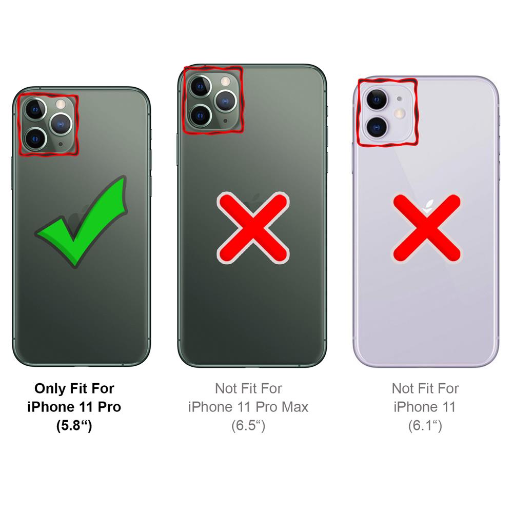 Textil Wallet für Apple iPhone 11 Pro in Schwarz