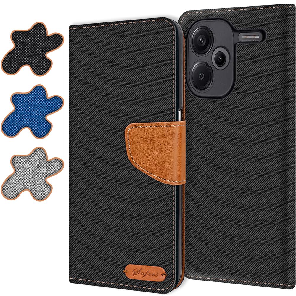 Textil Wallet für Xiaomi Redmi Note 13 Pro Plus 5G