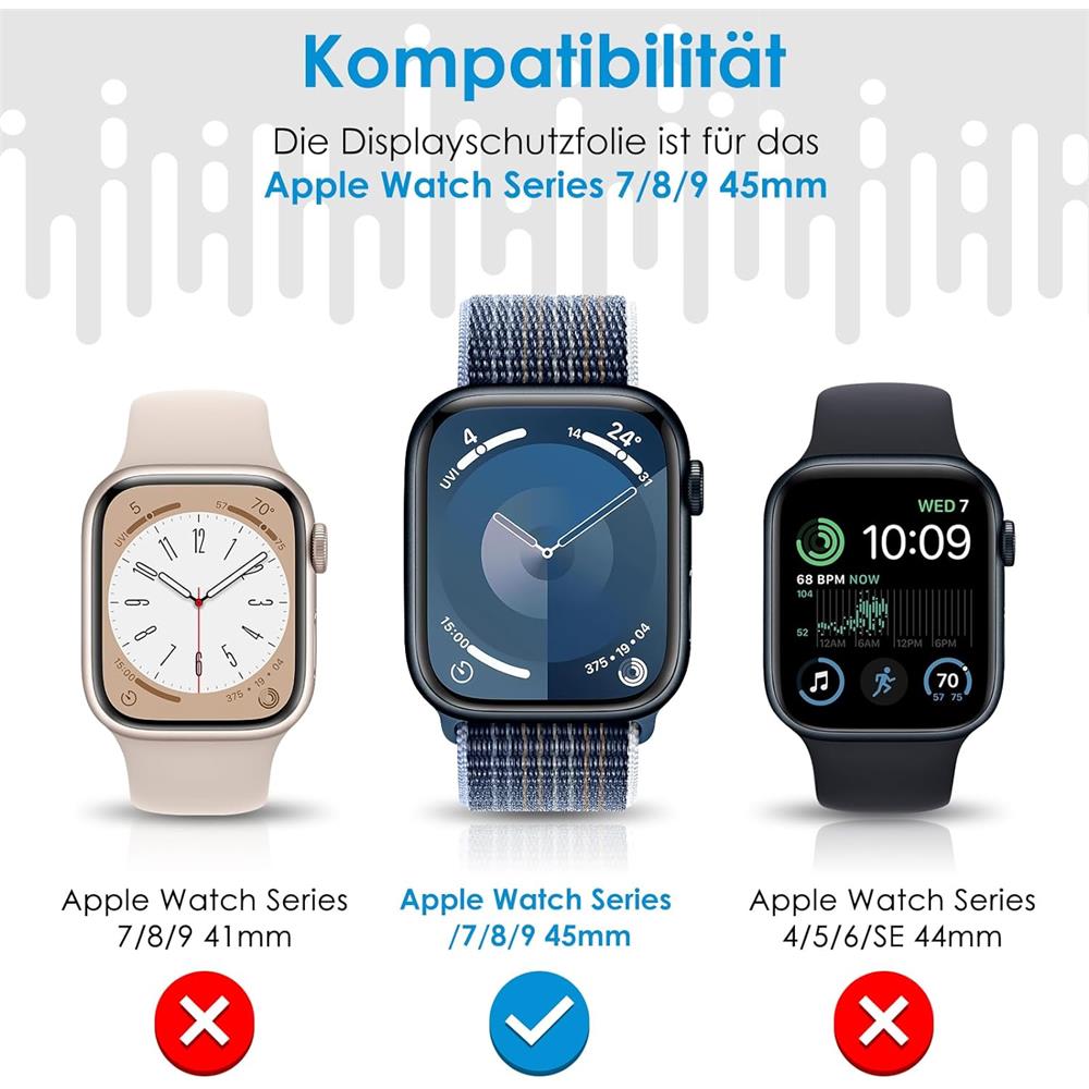 Silikon Hülle Full TPU für Apple Watch 7 - 9 - 45mm