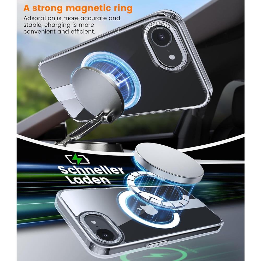 Kickstand TPU für iPhone 16e in Transparent
