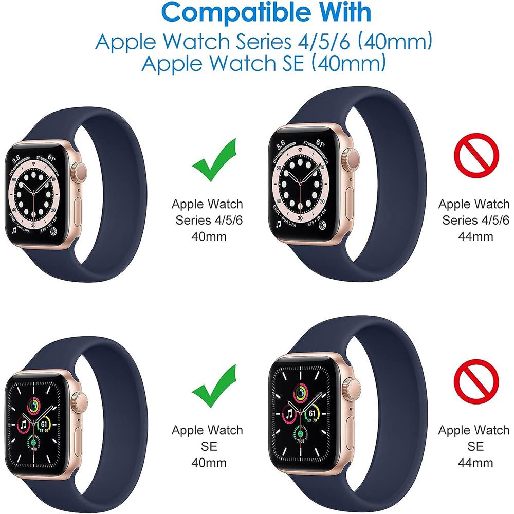 Silikon Hülle Full TPU für Apple Watch 4 - 6 / SE - 40mm