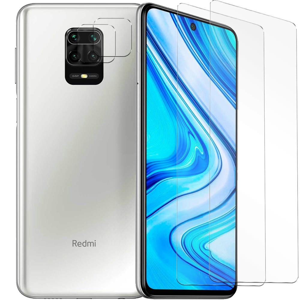 4in1 Glas Set für Xiaomi Redmi Note 9 Pro