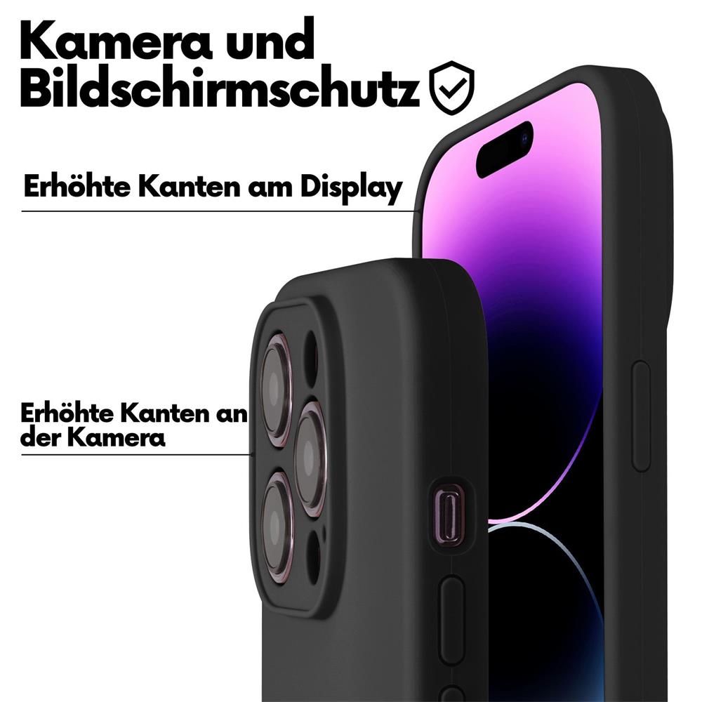 Connect Case Colour inkl. Kette für Apple iPhone 15 Pro Max in Schwarz