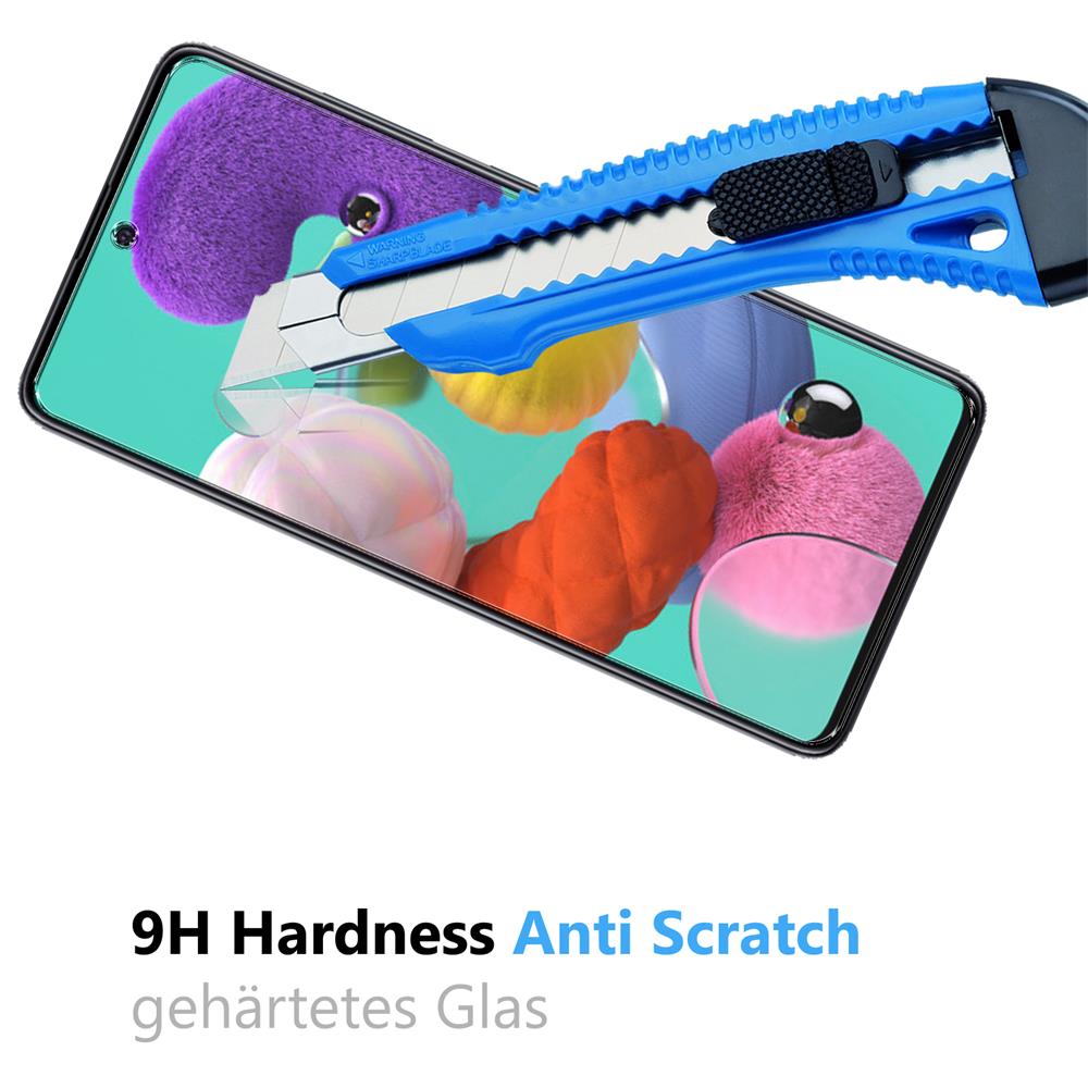 4in1 Glas Set für Samsung Galaxy A51